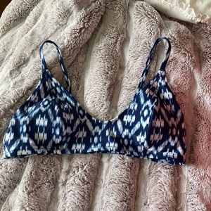 This is a cute blue and white bikini top from old navy. Size medium